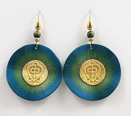 Starburst necklace set- Green/Gold (ANS- 101)