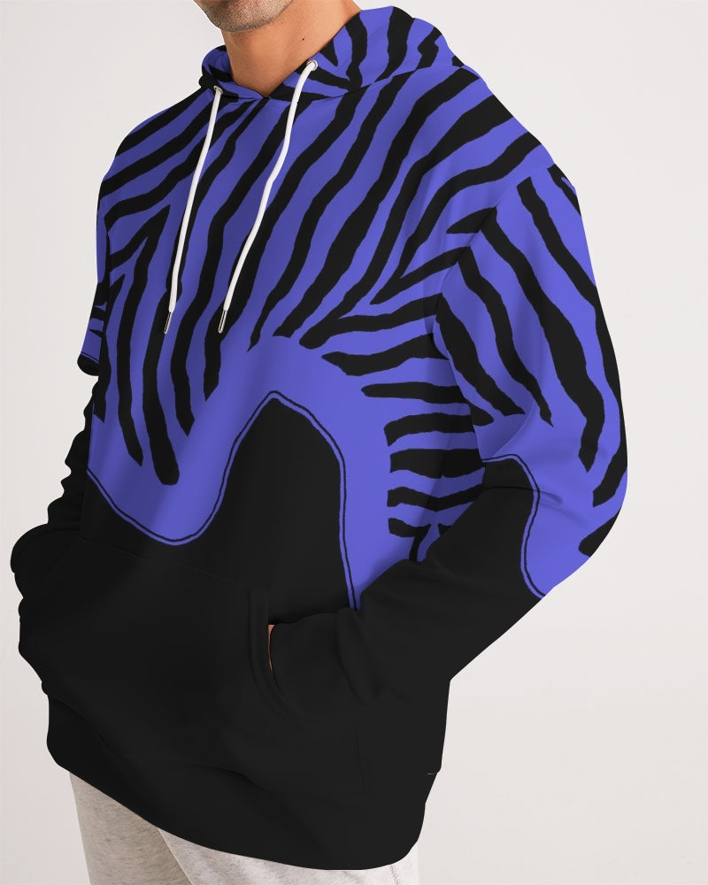 Zebra Blue Men's Hoodie