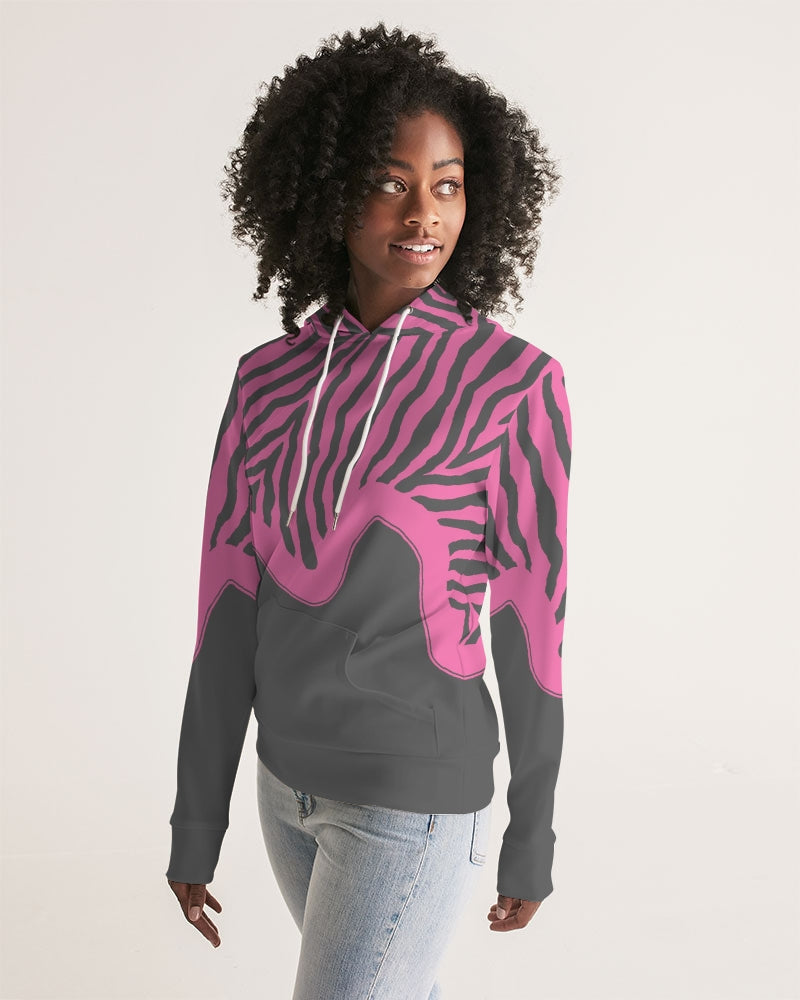 Zebra Pink 1 Women's Hoodie