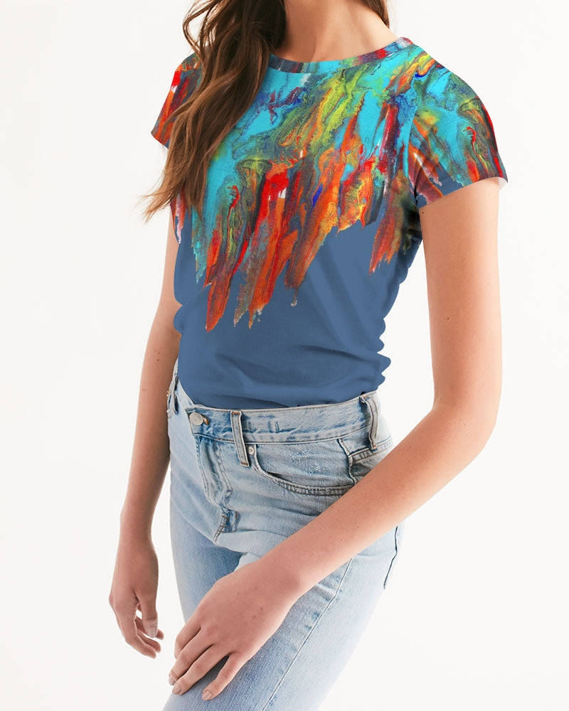Color Drip Blue Women's Tee