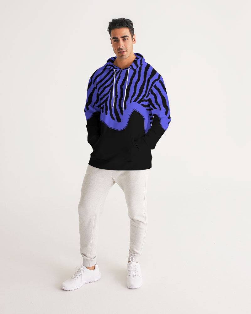 Zebra Blue Men's Hoodie