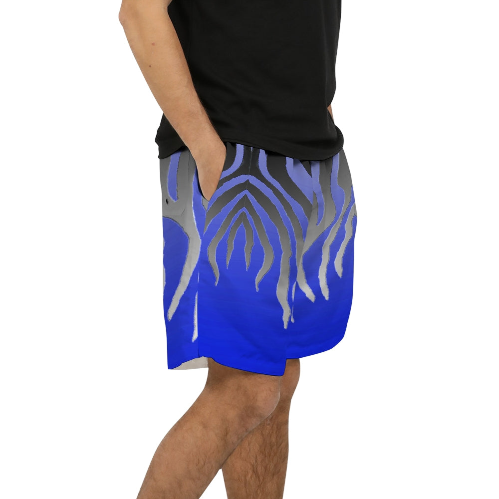 Zebra Blue Men's Swim Trunk