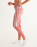 Zebra Living Coral white Women's Yoga Pants