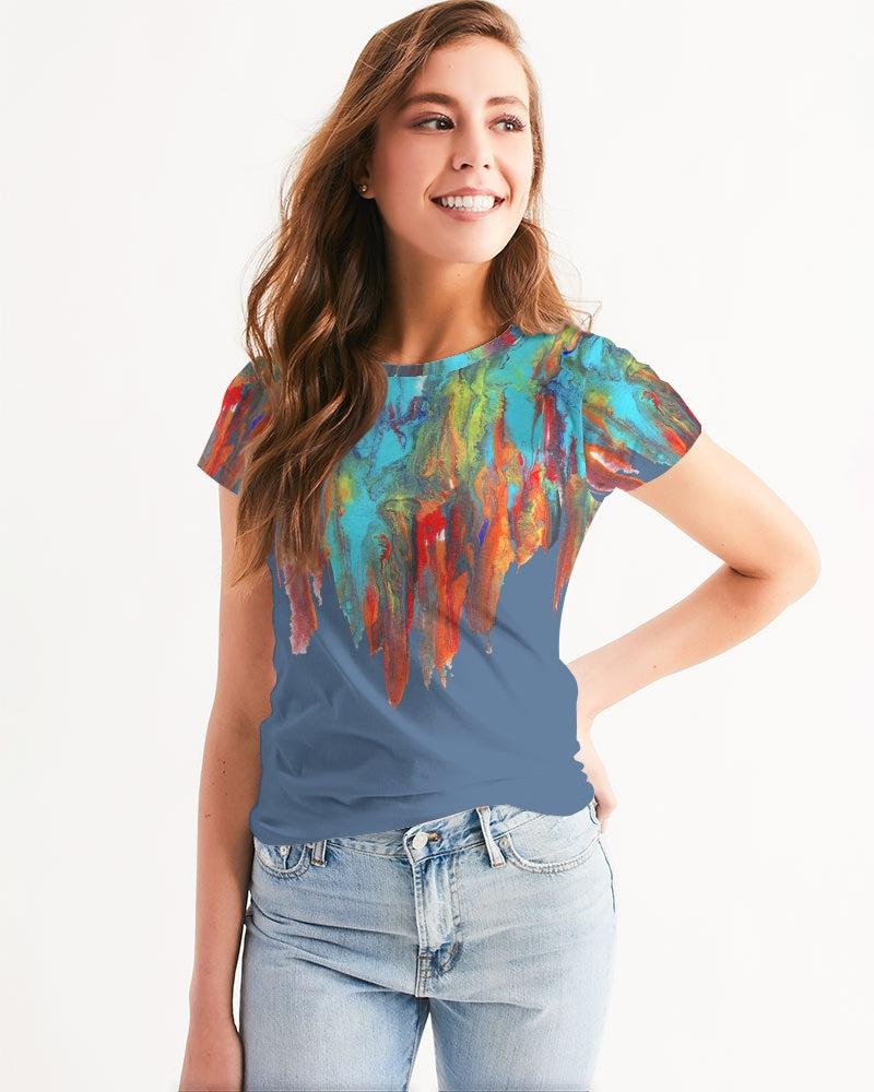 Color Drip Blue Women's Tee