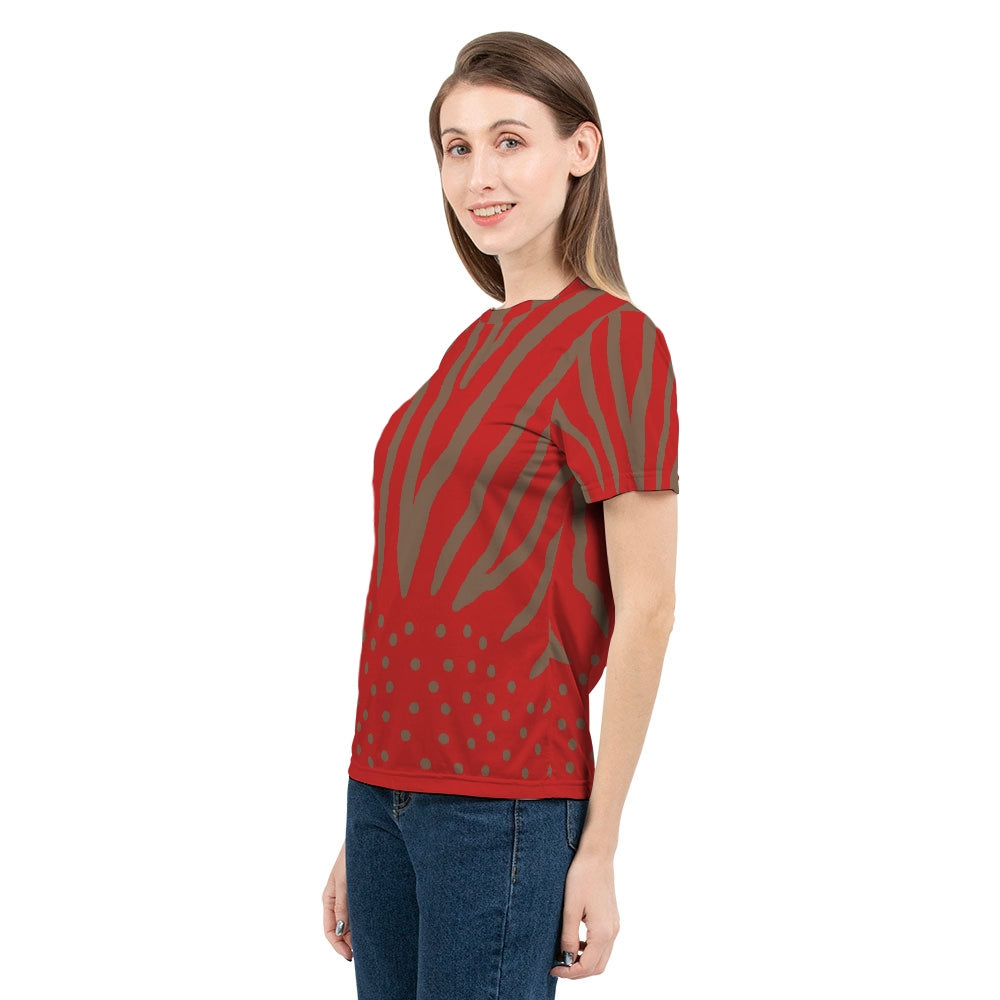 Zebra Red & Toffee Women's Tee