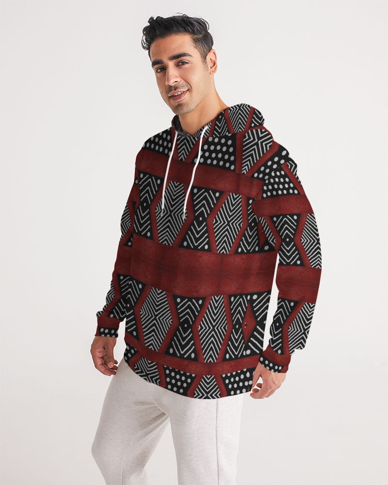 Kente Burgundy Men's Hoodie