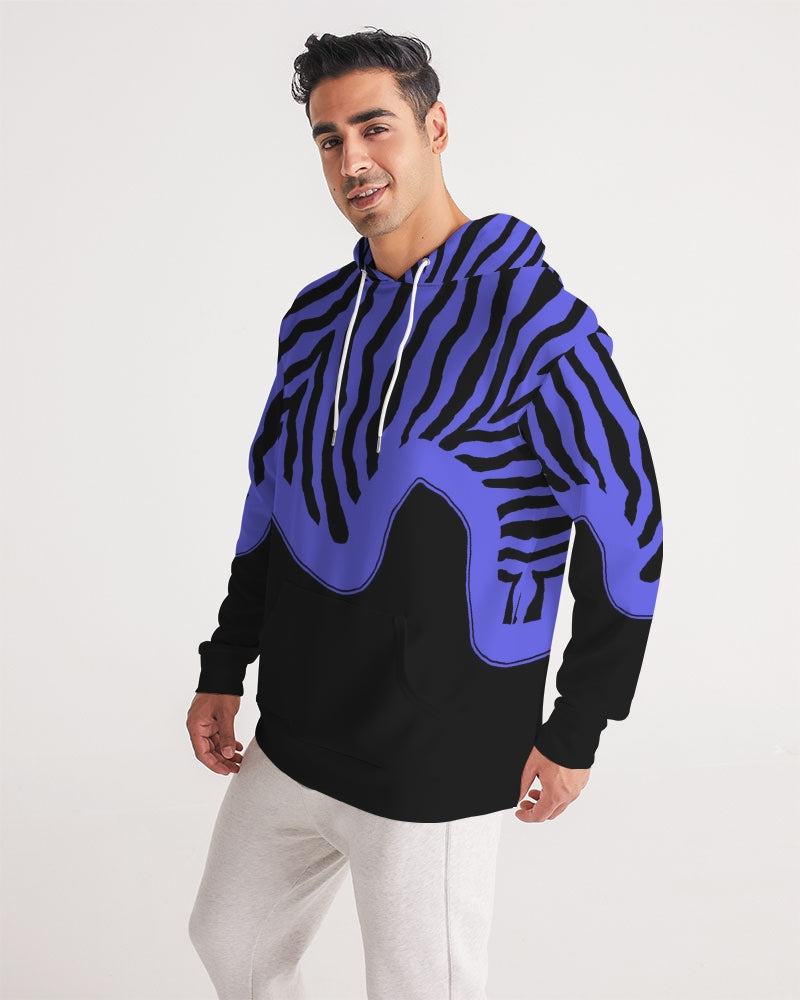 Zebra Blue Men's Hoodie