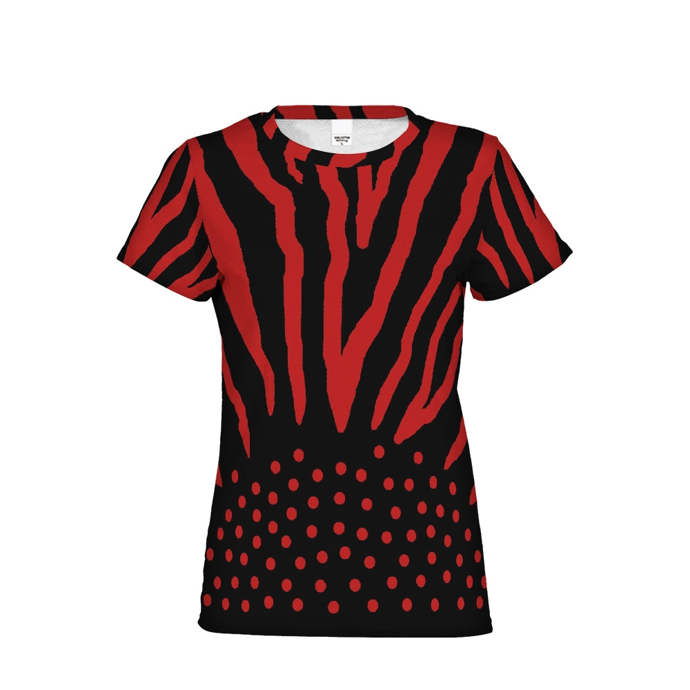 Zebra Black & Red Women's Tee