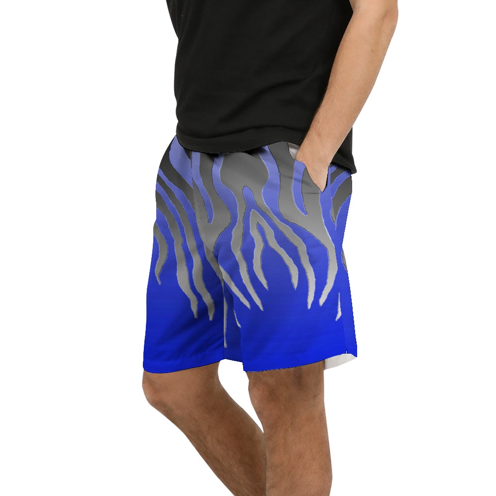 Zebra Blue Men's Swim Trunk