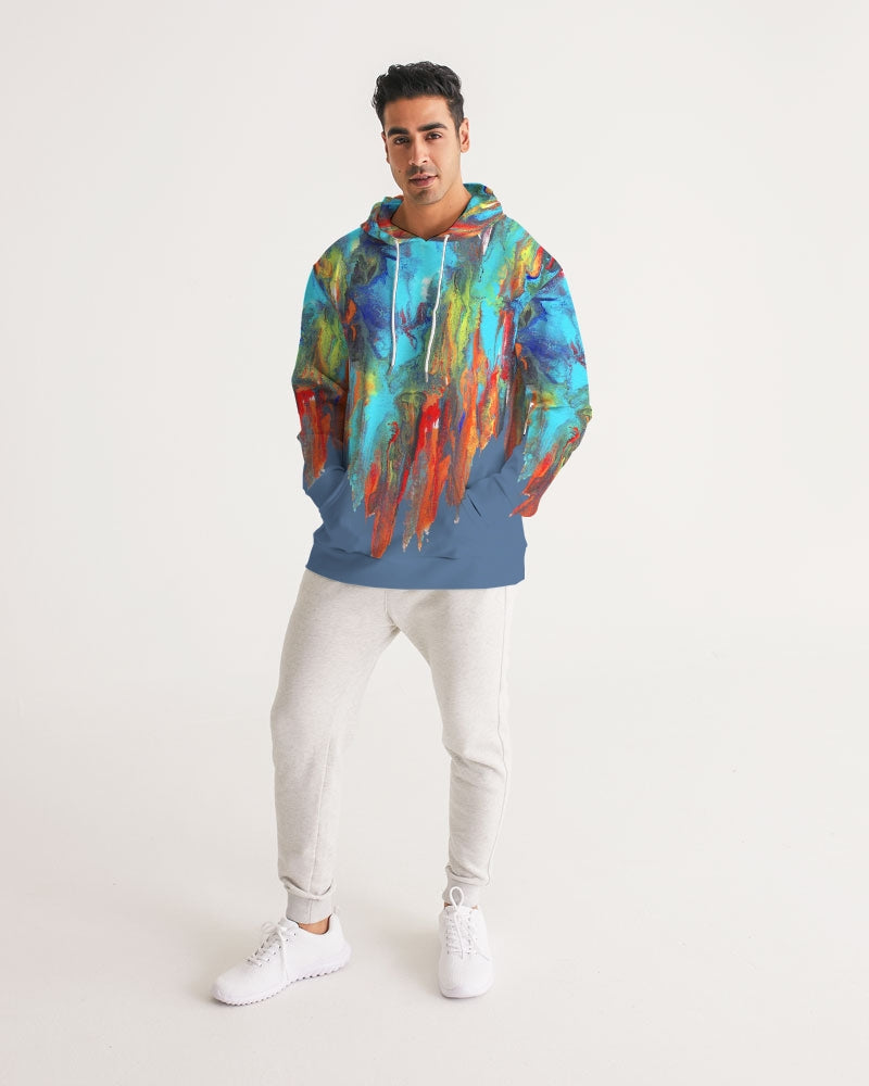 Color Drip Blue Men's Hoodie