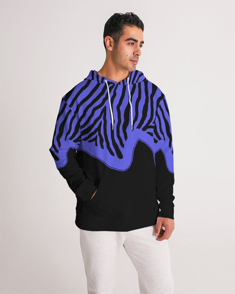 Zebra Blue Men's Hoodie