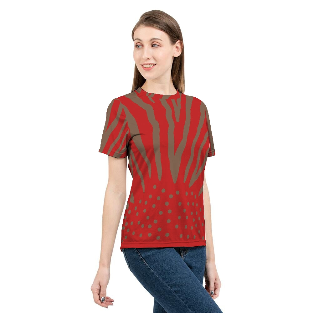 Zebra Red & Toffee Women's Tee