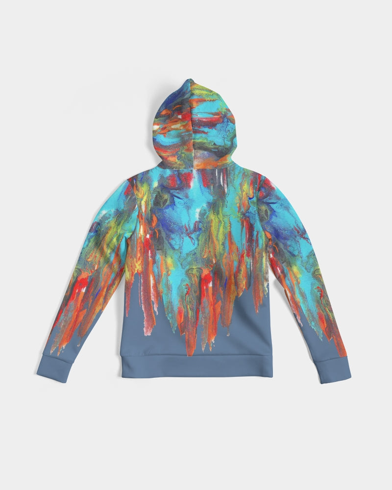 Color Drip Blue Women's Hoodie