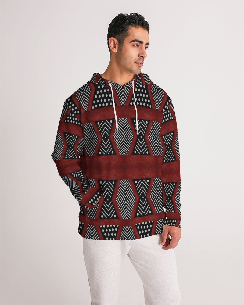 Kente Burgundy Men's Hoodie