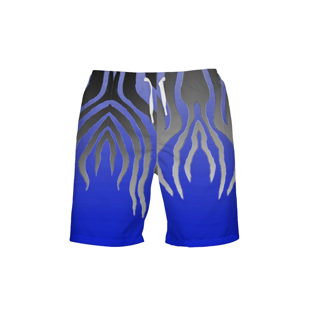 Zebra Blue Men's Swim Trunk