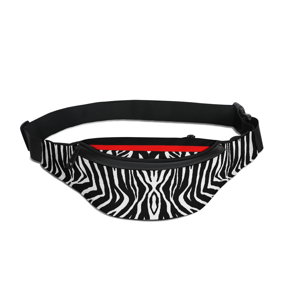 Zebra Red Stripe Crossbody Sling Bag