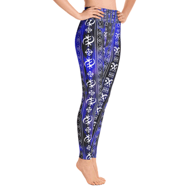 Afro-lines-blue-purple-yoga-leggings-side