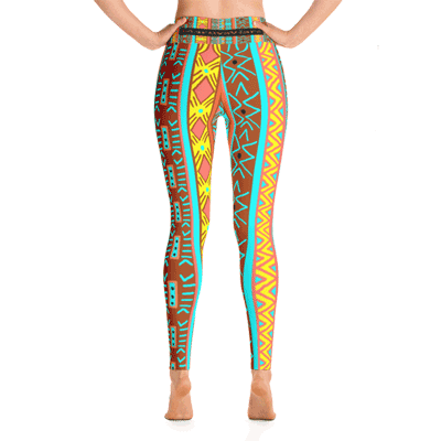 Afro-lines-southwest-yoga-leggings-back