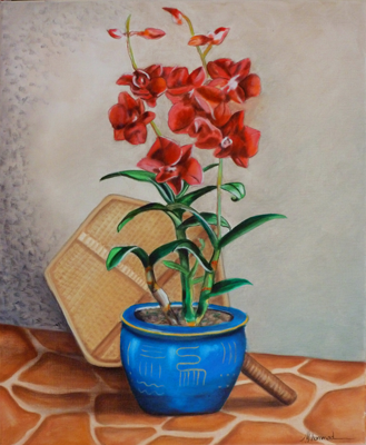Blue Pot Orchid