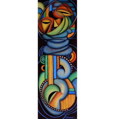 MARUVIAN MENDE MASK DIPTYCH