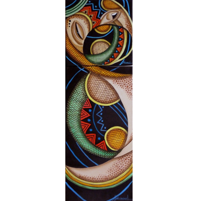 MARUVIAN SANKOFA MASK DIPTYCH