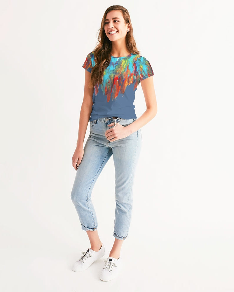 Color Drip Blue Women's Tee