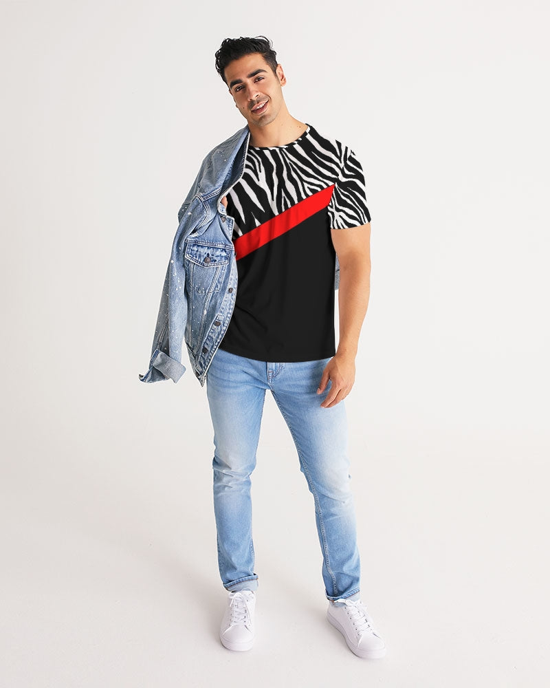 Zebra Red Stripe Men's Tee