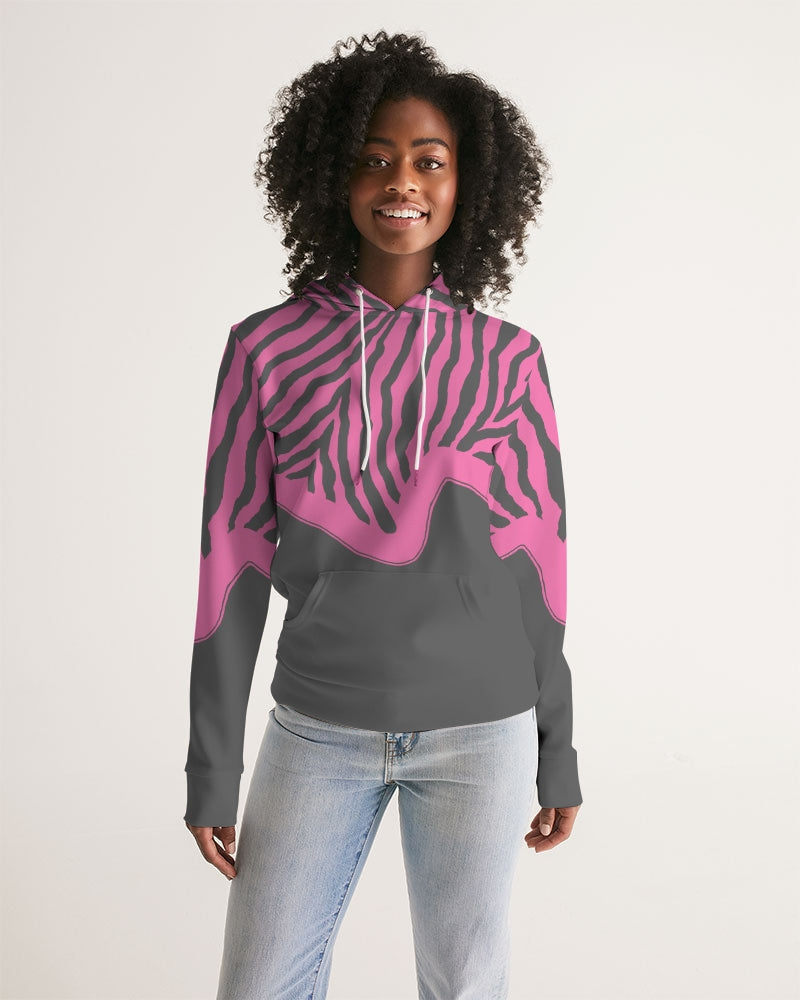 Zebra Pink 1 Women's Hoodie