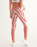 Zebra Living Coral white Women's Yoga Pants