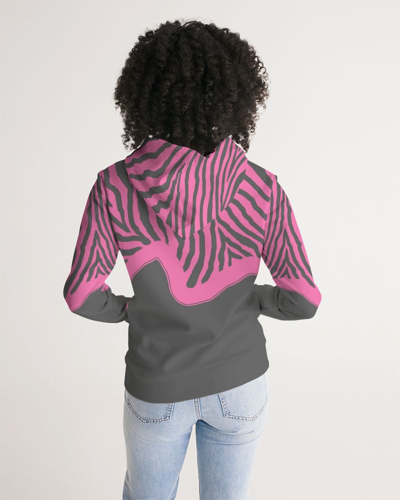 Zebra Pink 1 Women's Hoodie