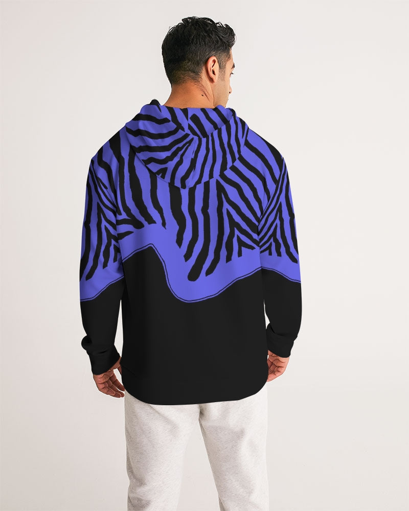 Zebra Blue Men's Hoodie