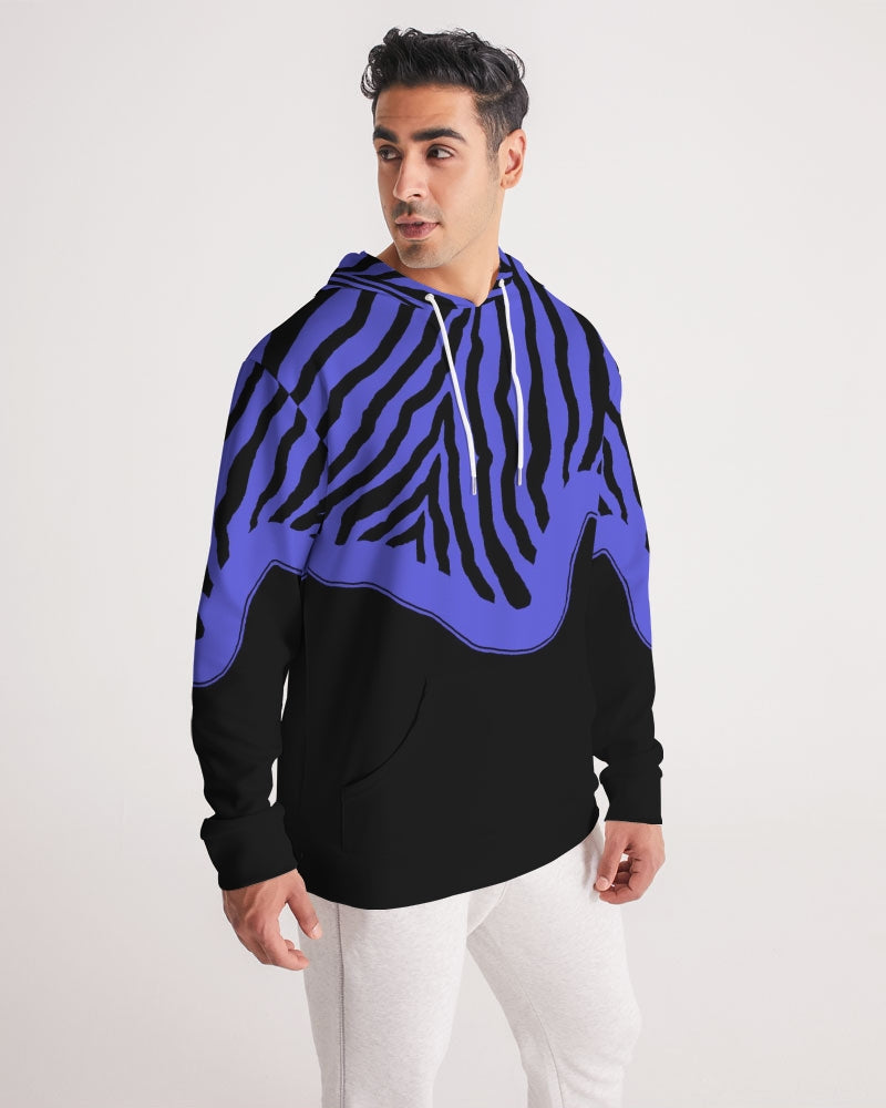 Zebra Blue Men's Hoodie