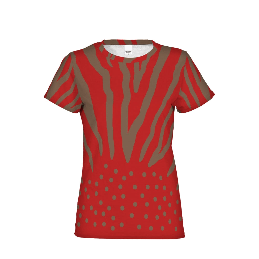 Zebra Red & Toffee Women's Tee