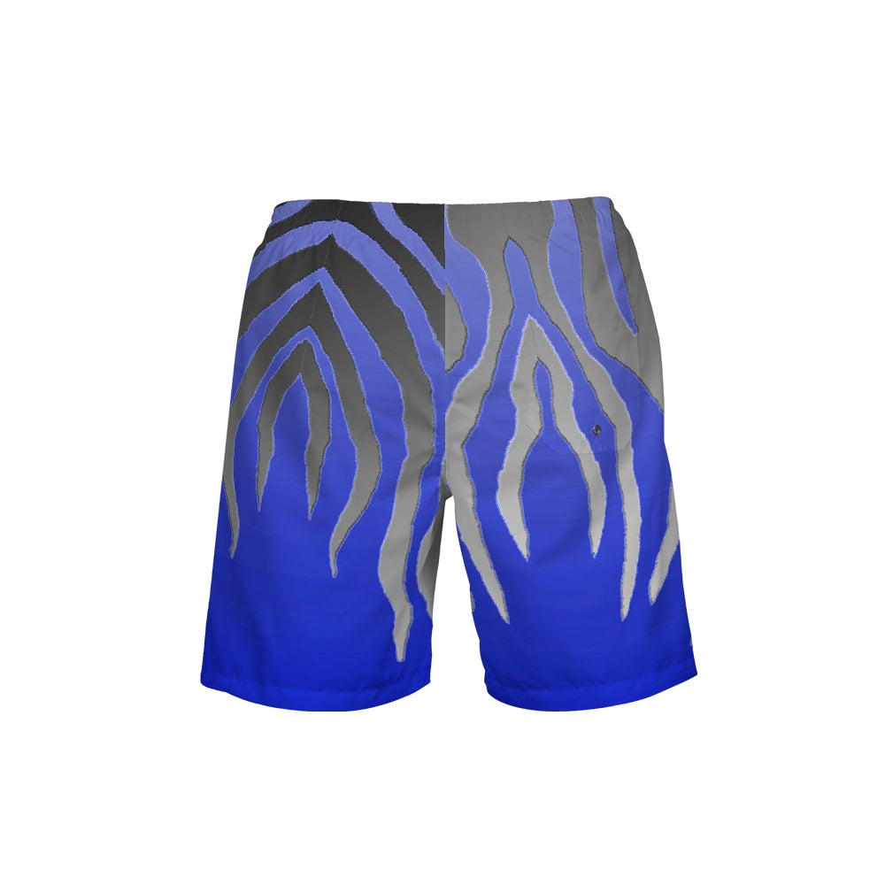 Zebra Blue Men's Swim Trunk