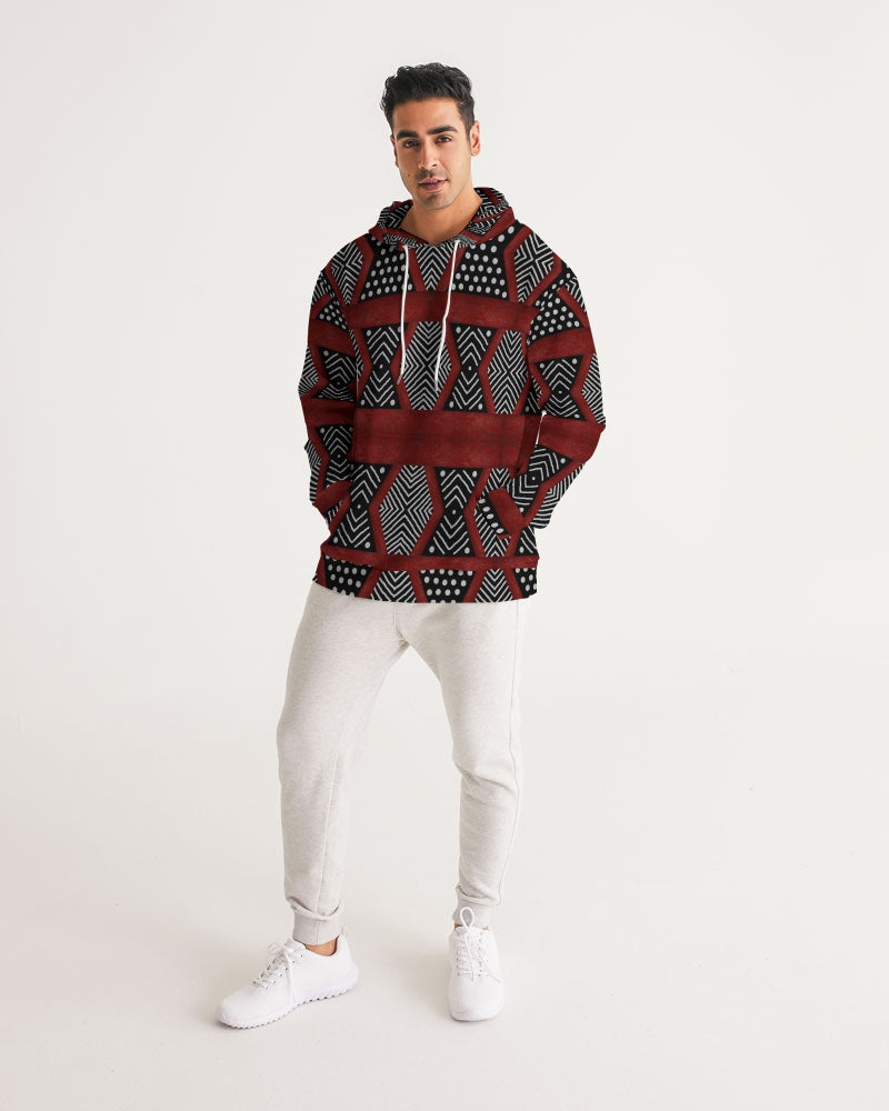 Kente Burgundy Men's Hoodie