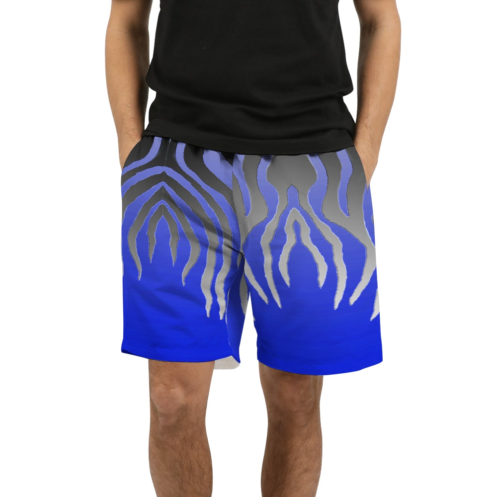 Zebra Blue Men's Swim Trunk