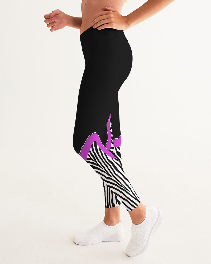 Zebra Fuchsia stripe leggings Women's Yoga Pants