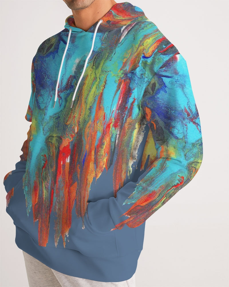 Color Drip Blue Men's Hoodie