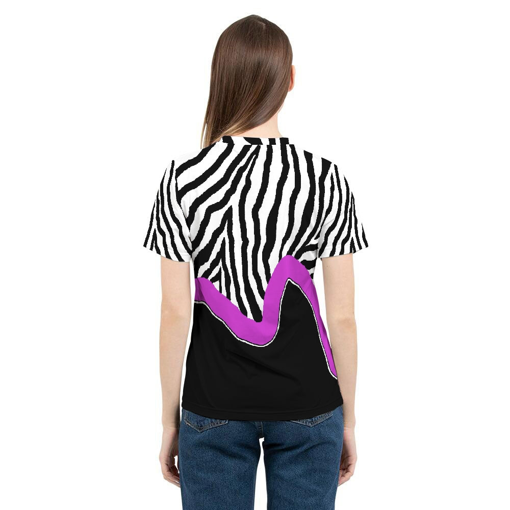 Zebra Fuchsia Stripe Women's Tee