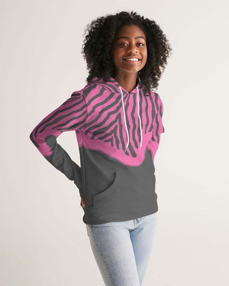 Zebra Pink 1 Women's Hoodie