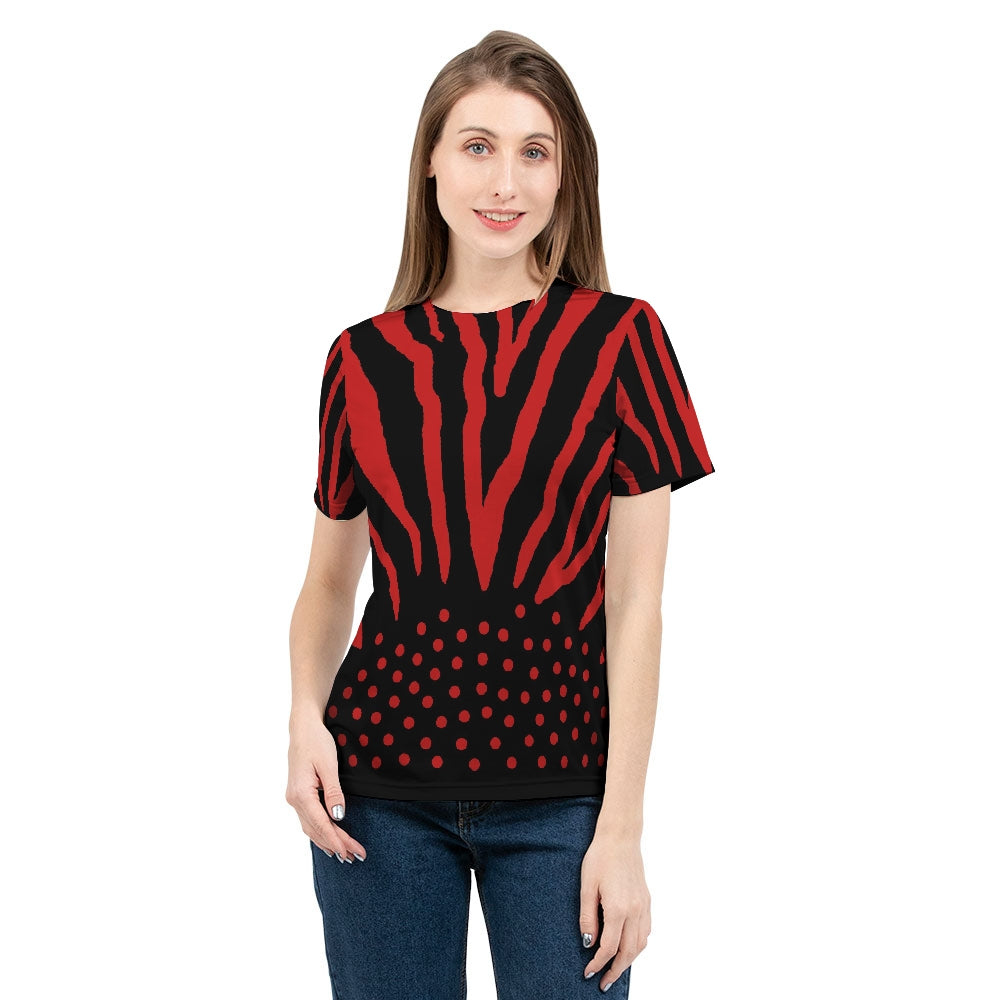 Zebra Black & Red Women's Tee