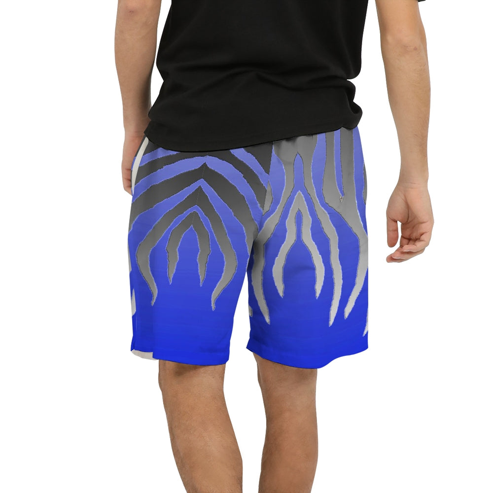 Zebra Blue Men's Swim Trunk