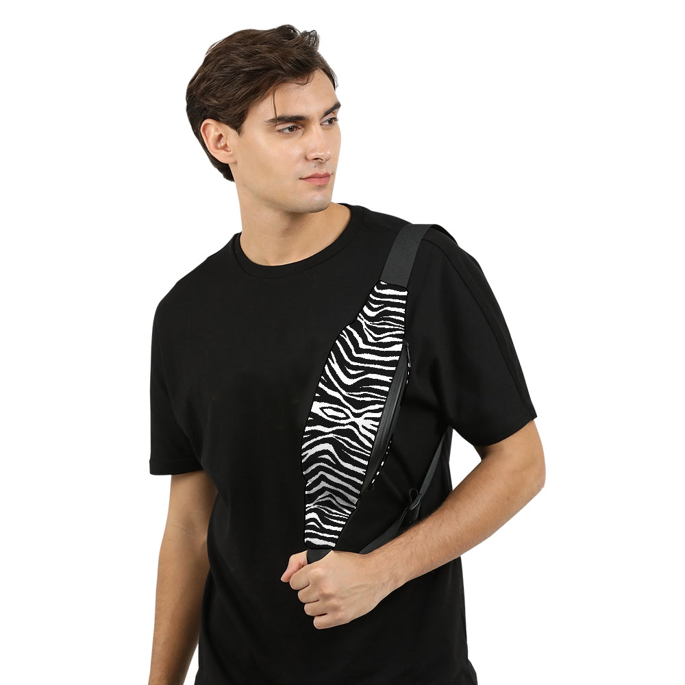 Zebra Red Stripe Crossbody Sling Bag