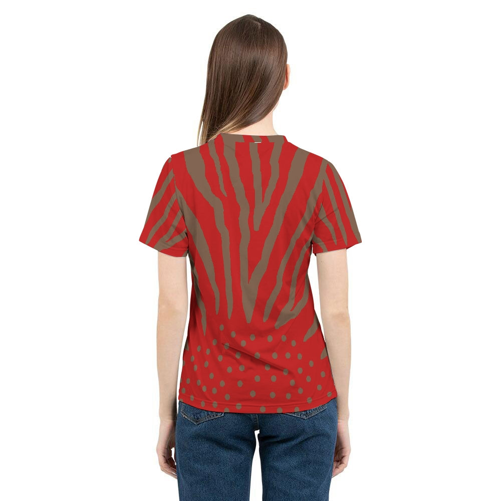 Zebra Red & Toffee Women's Tee
