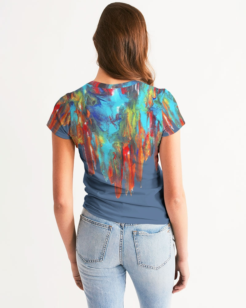 Color Drip Blue Women's Tee