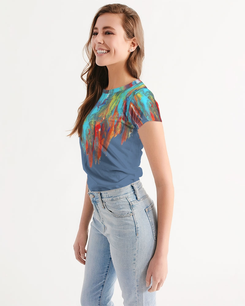 Color Drip Blue Women's Tee