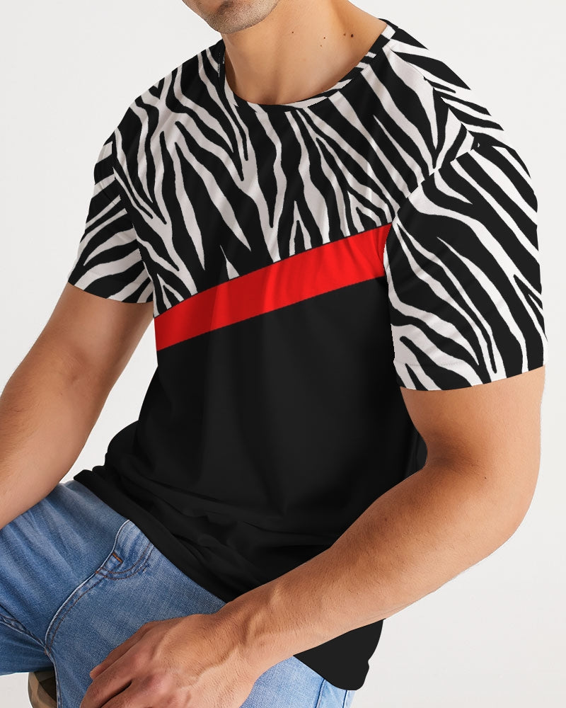 Zebra Red Stripe Men's Tee
