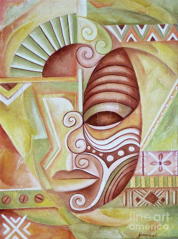 Maruvian Male Mask - Art Print
