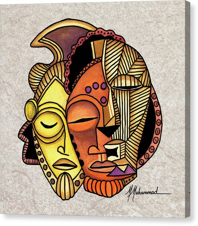 Maruvian Masks 2 - Canvas Print