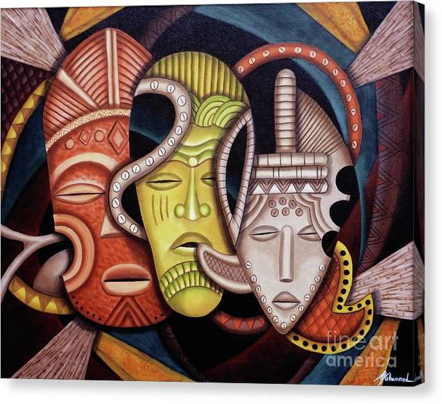 Maruvian Society Masks - Canvas Print